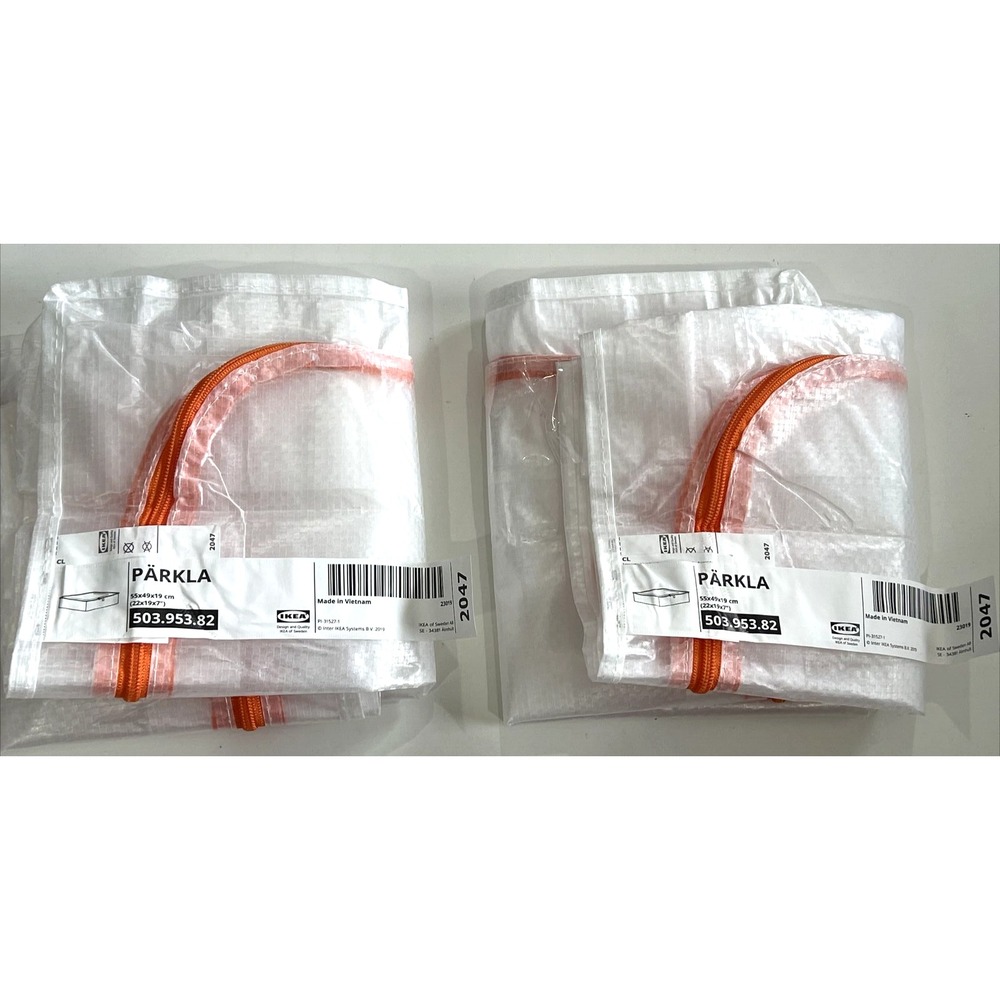 Set of 2 Ikea Parkla Storage Case Bag Bin Zipped Under Bed 503.953.82